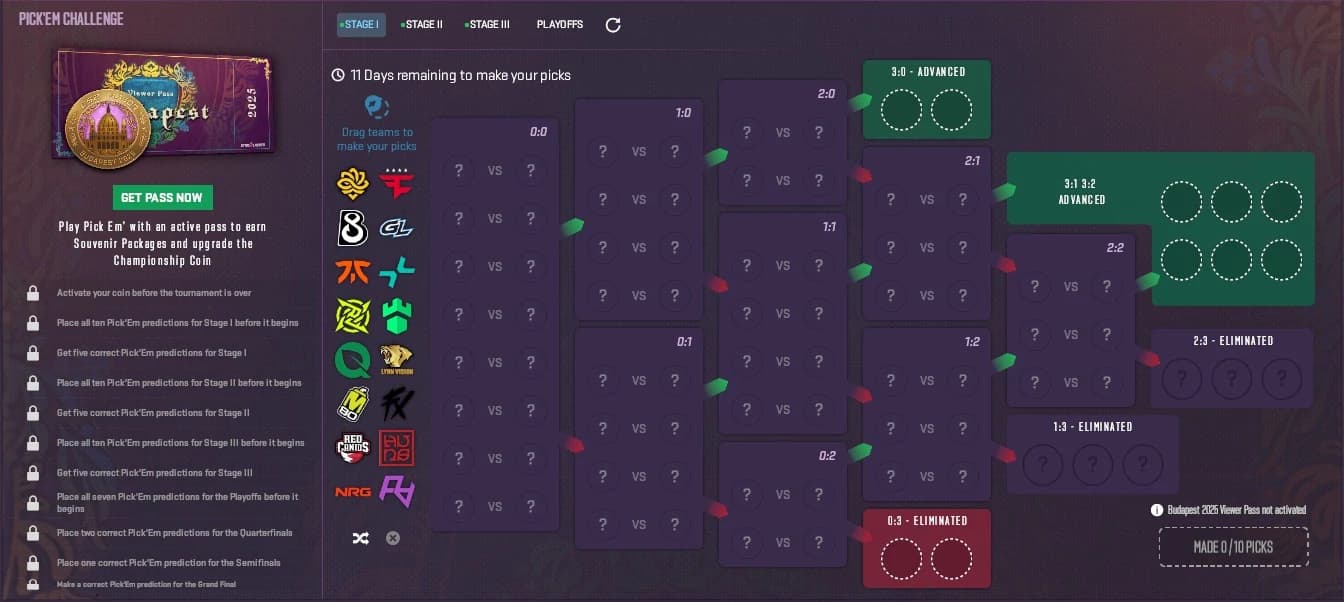 StarLadder Budapest Major 2025 Pick’Em Challenge Guide: How to Play